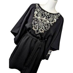 Aidan Mattox NWT size 2 black skirt Kaftan Pearl dress